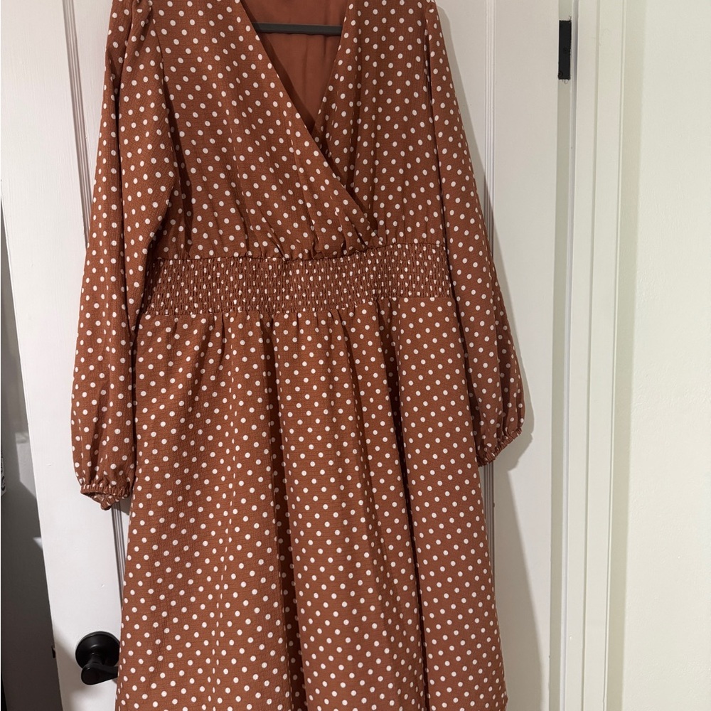 Draper James Polka Dot Smocked Waist Dress